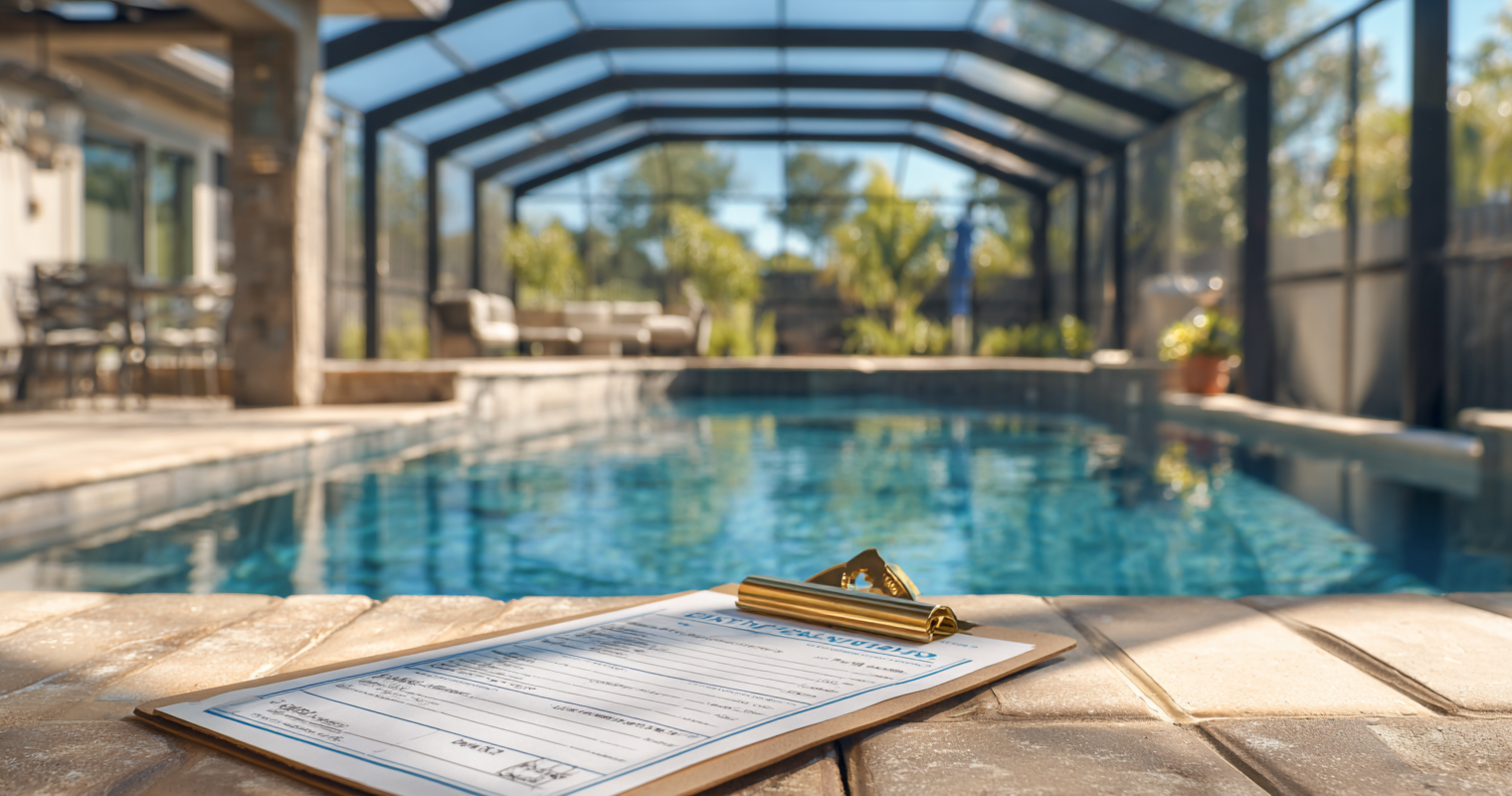 Pool permit paperwork and county requirements across Southwest Florida