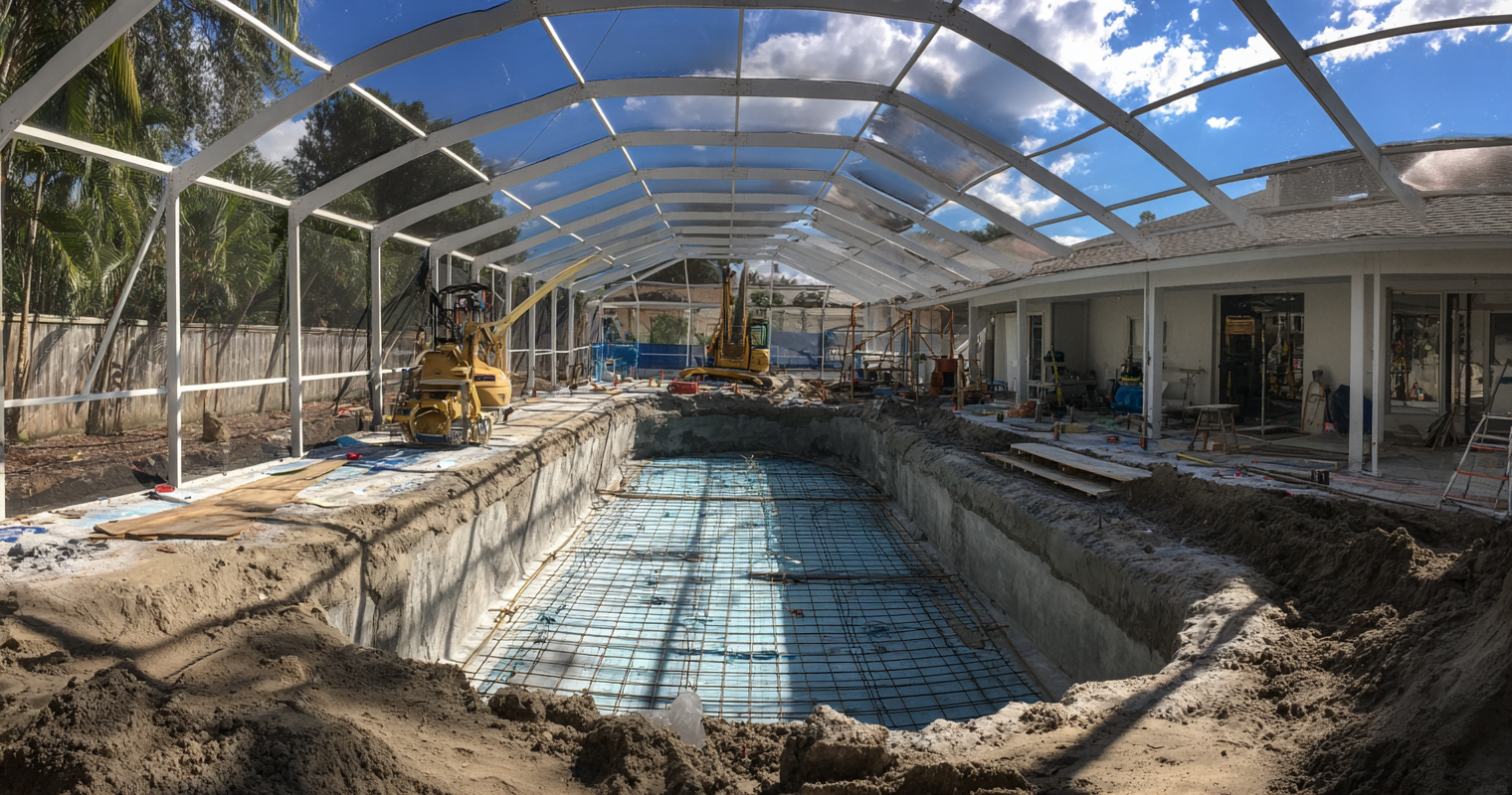 Pool construction timeline and building process in Southwest Florida